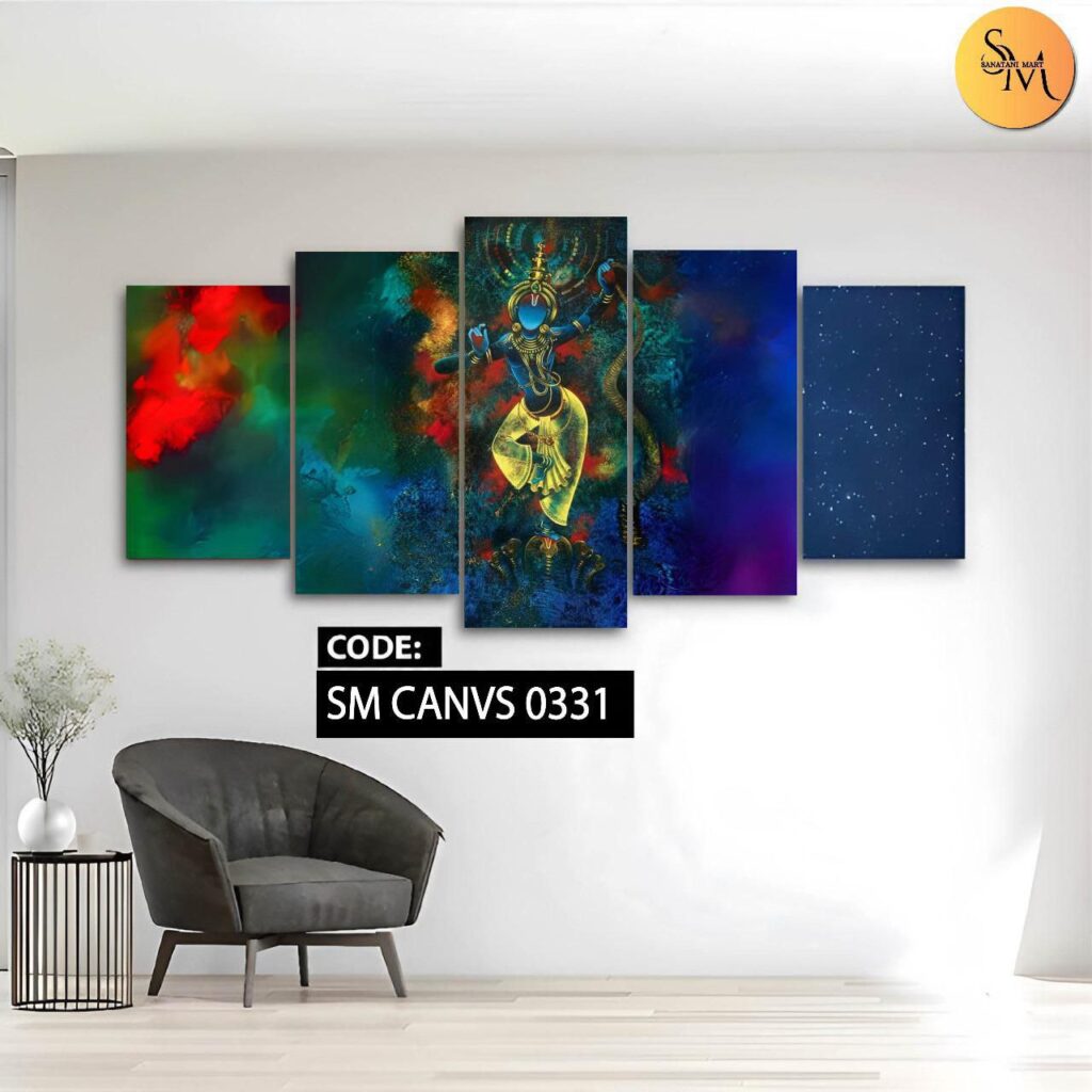 Kaliya Daman / Ganesh Canvas