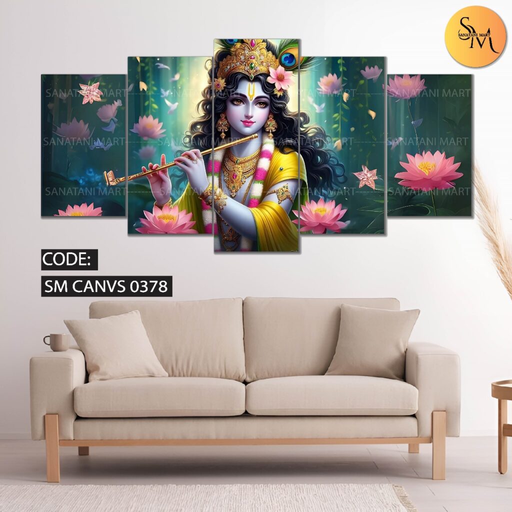 Brindaban's Majesty / Best Krishna Canvas